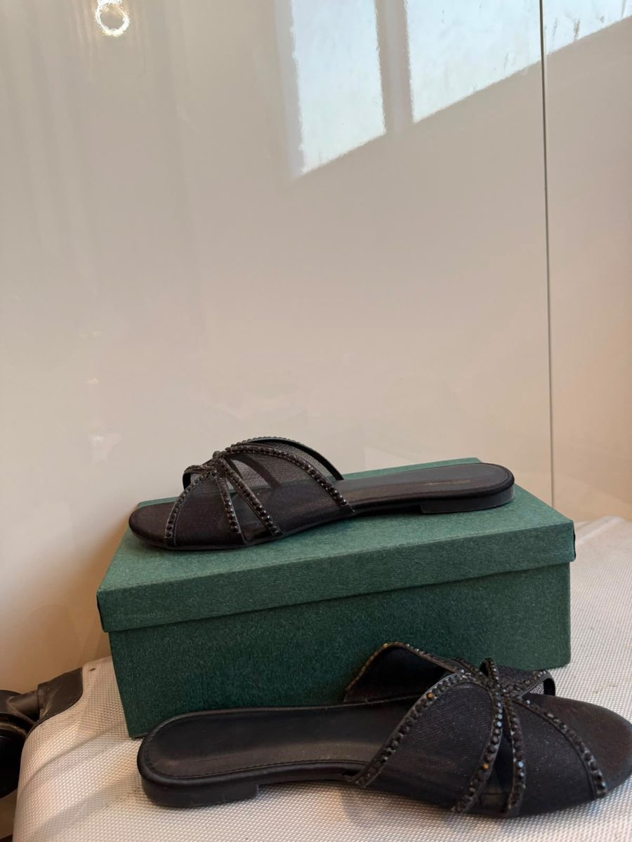 Crisscross Weave Slide — Charcoal