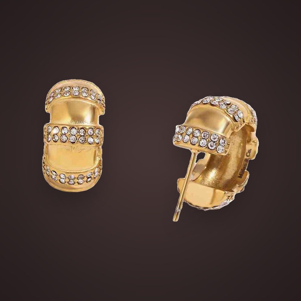 Pavé Huggie Hoops